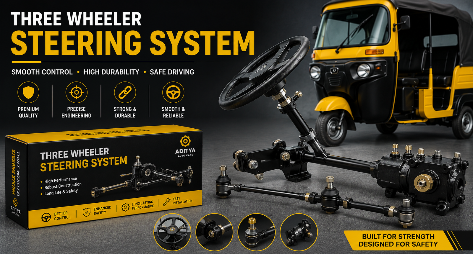 Three Wheeler Steering System