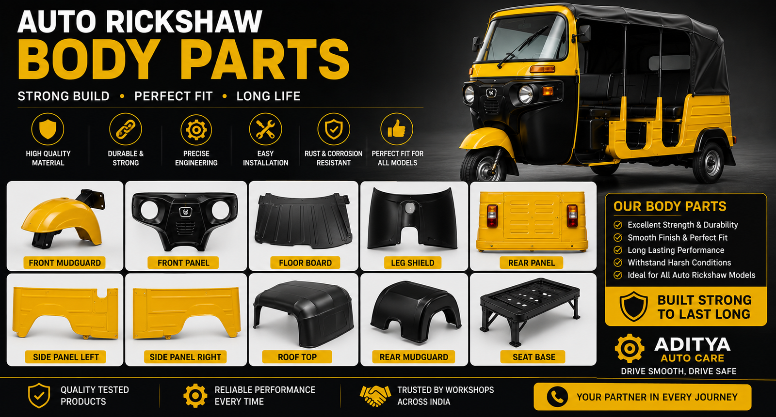 Auto Rickshaw Body Parts
