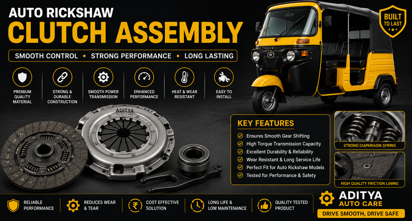 Auto Rickshaw Clutch Assembly
