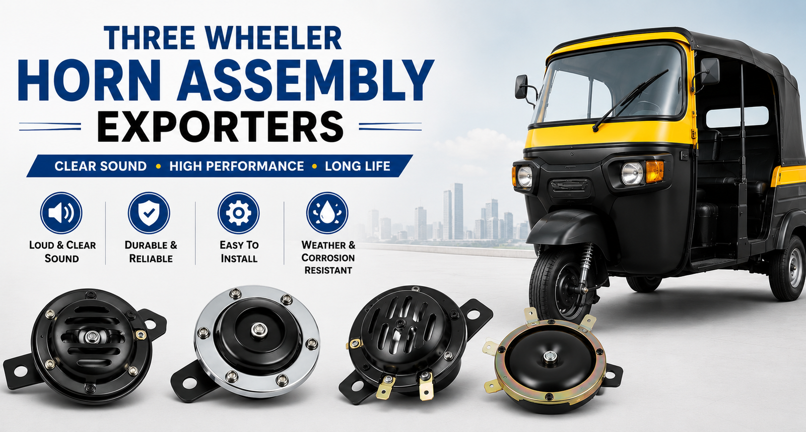 Three Wheeler Horn Assembly
