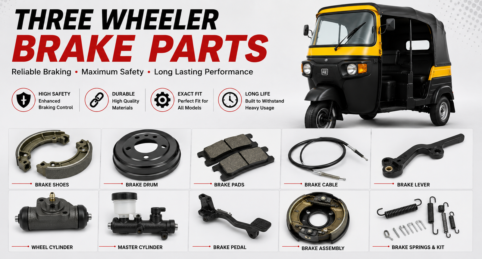 Three Wheeler Brake Parts